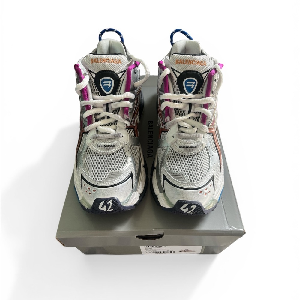 Balenciaga Runner Multicolor Sneakers - White/Pink/Blue